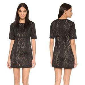 BCBG Ceara Wide-Sleeve Lace Dress